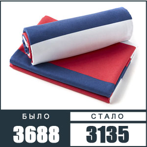 МС: Салфетка "Семейная" 85х175 синяя/красная фото в интернет-магазине Смарт.ру